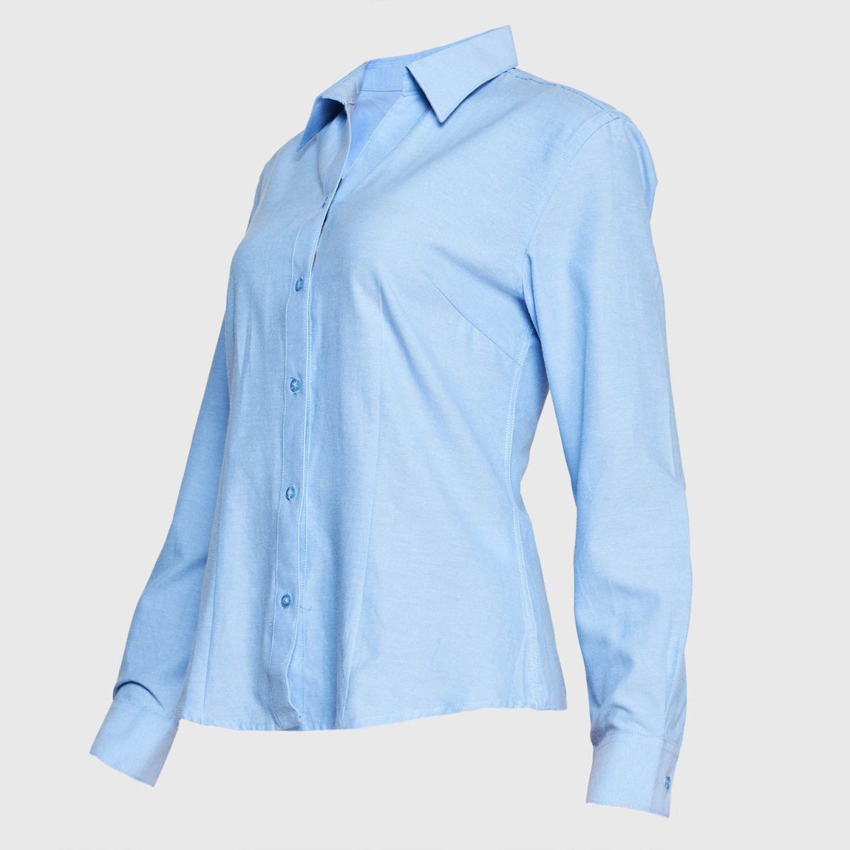 Blusa Oxford color Celeste - Imagen 3