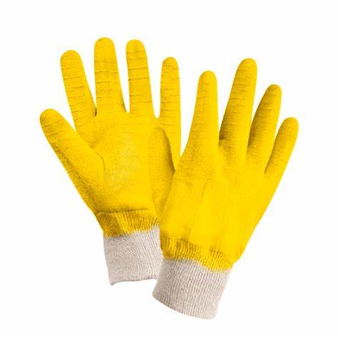Guante anticorte Amarillo c/puño tejido
