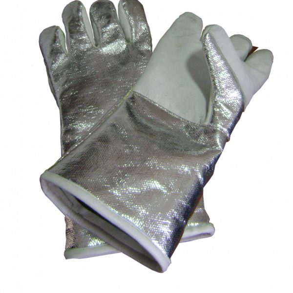 Guante Kevlar aluminizado Refuerzo Cuero