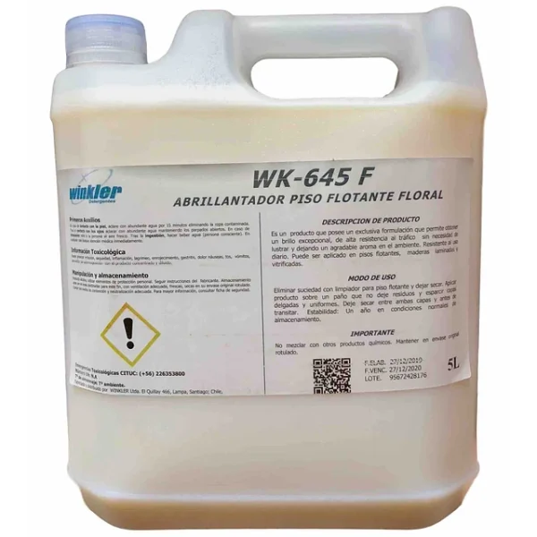 Abrillantador de Piso Flotante Floral WK-645F 5L