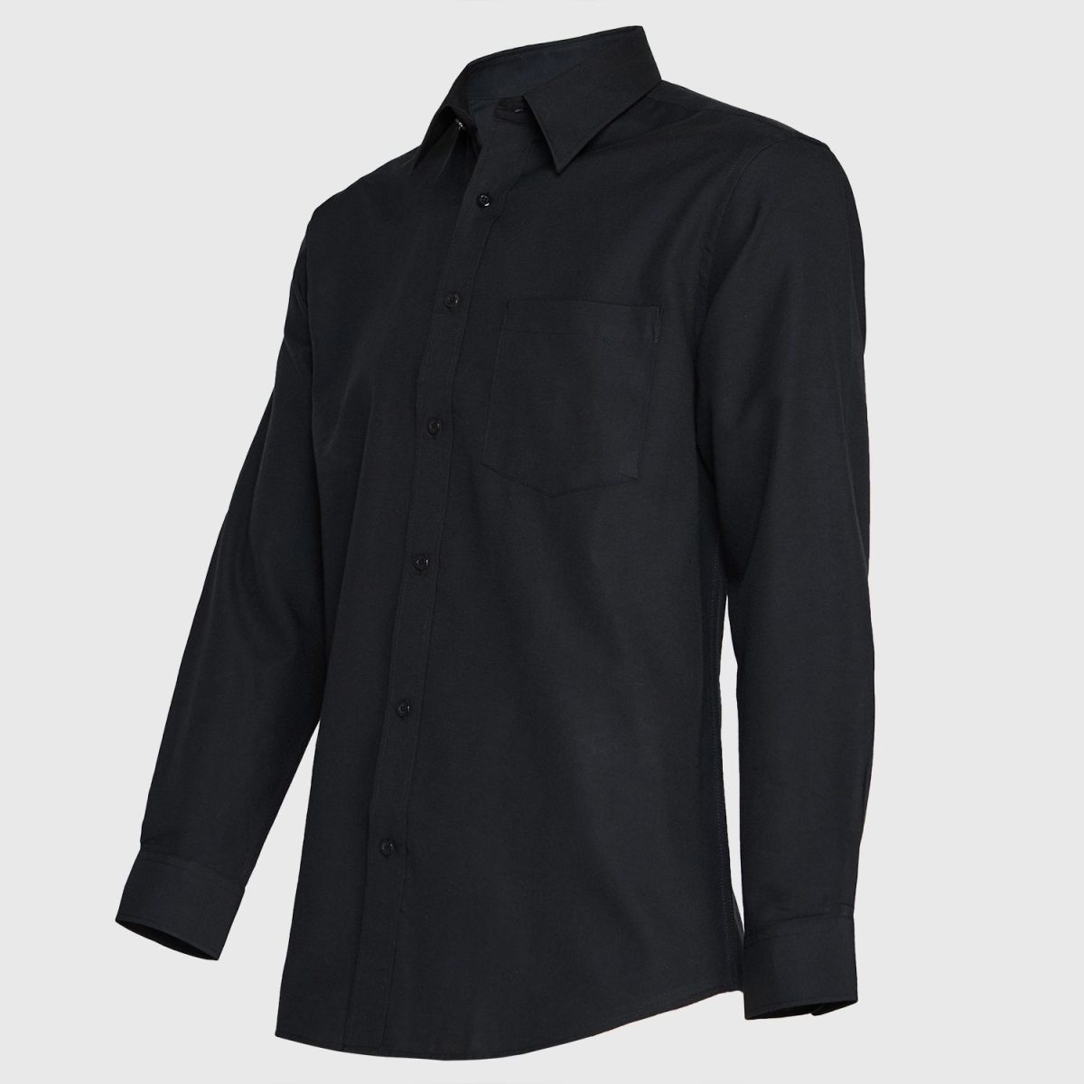 Camisa Oxford Bolsillo Pegado M/L Negra - Imagen 2