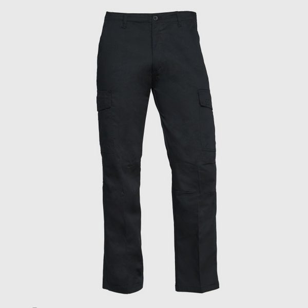 Pantalon Cargo Gabardina T/C Hombre Colores Negro-Gris