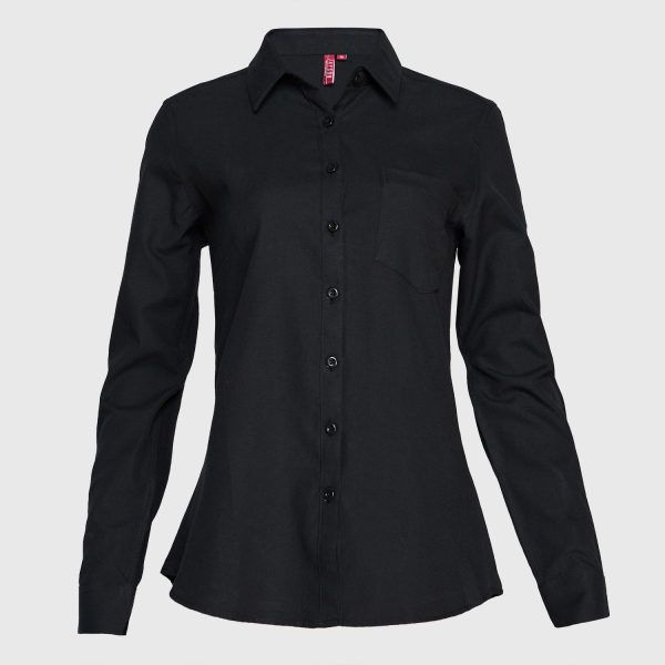 Blusa Oxford B/Pegado Guardia M/L negra
